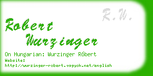robert wurzinger business card